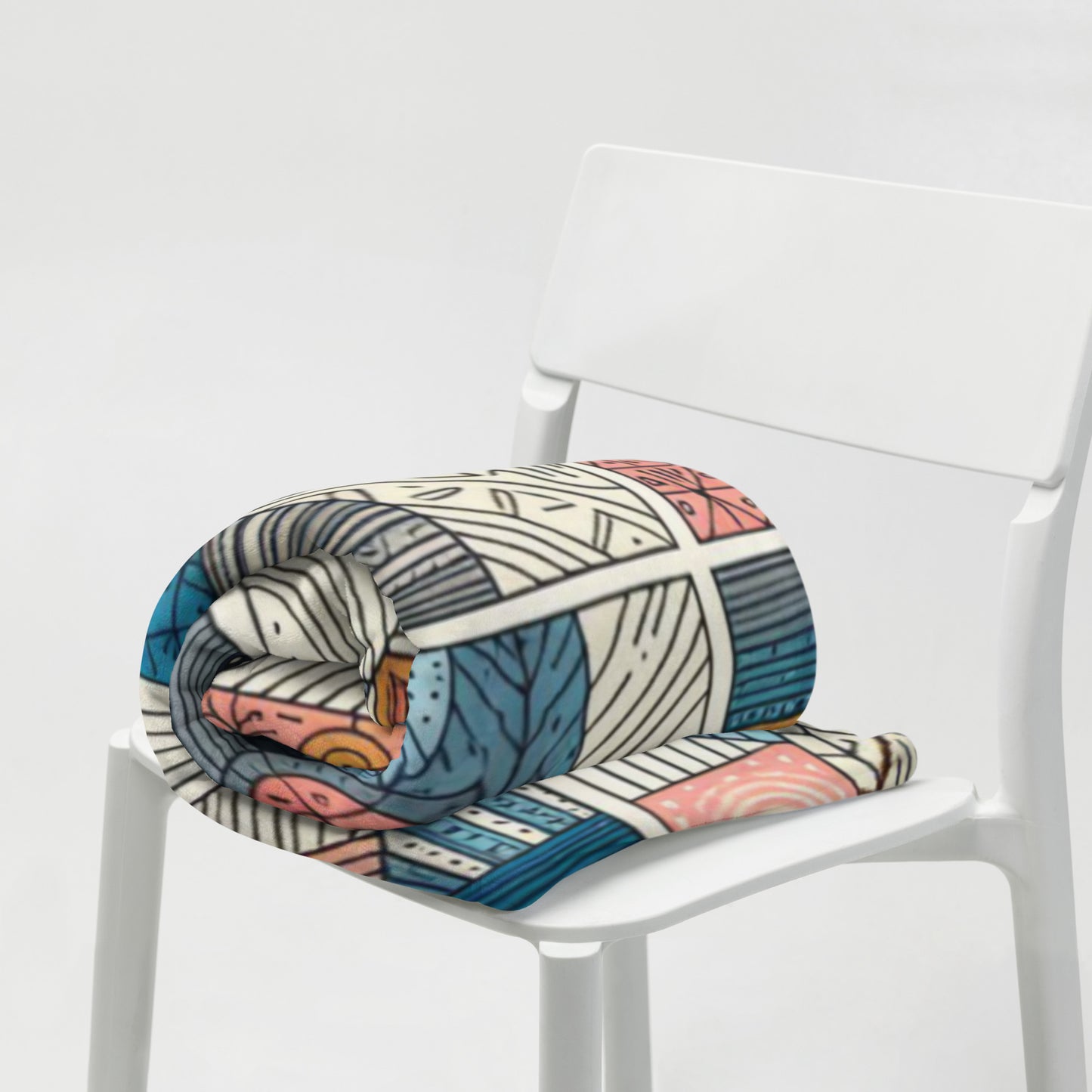 Modern Patchwork Printed Throw Blanket