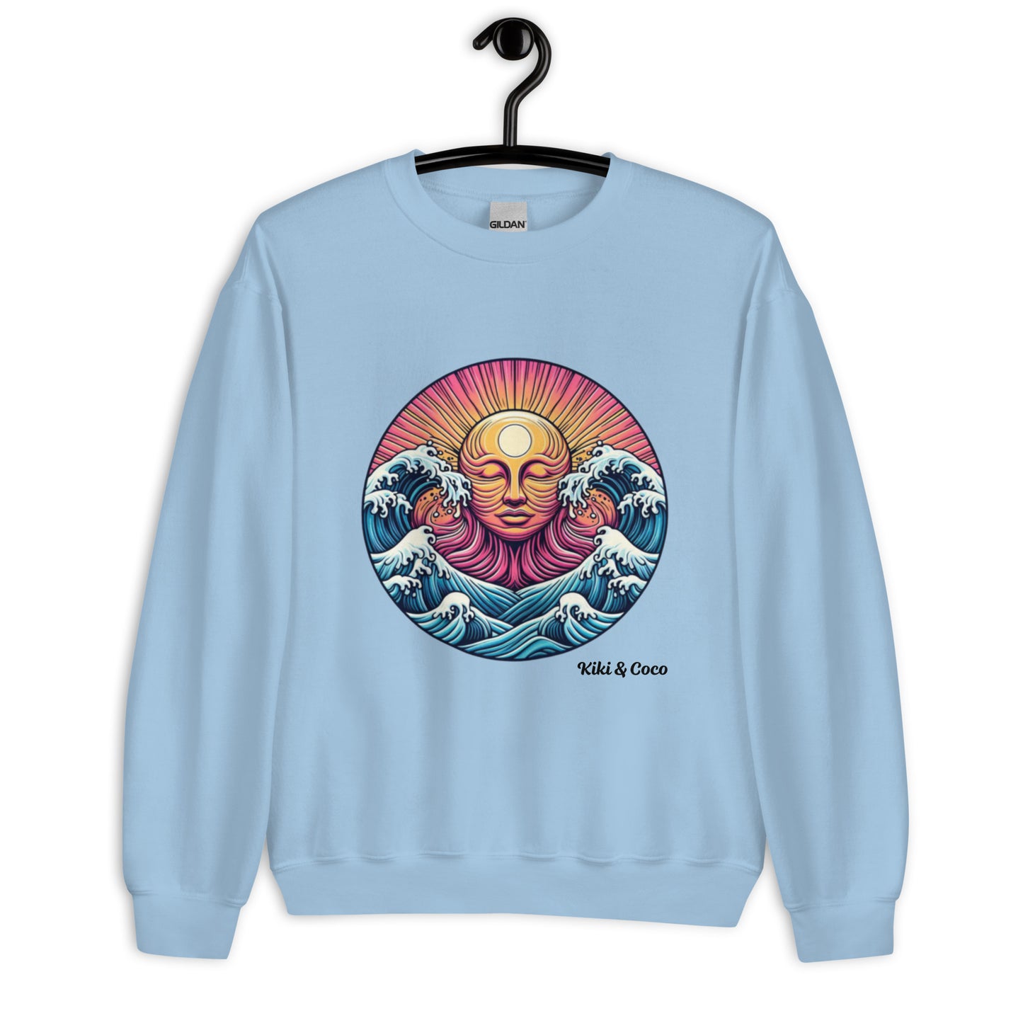 Sea Tickles the Sun Unisex Sweatshirt -- light colours-dark logo