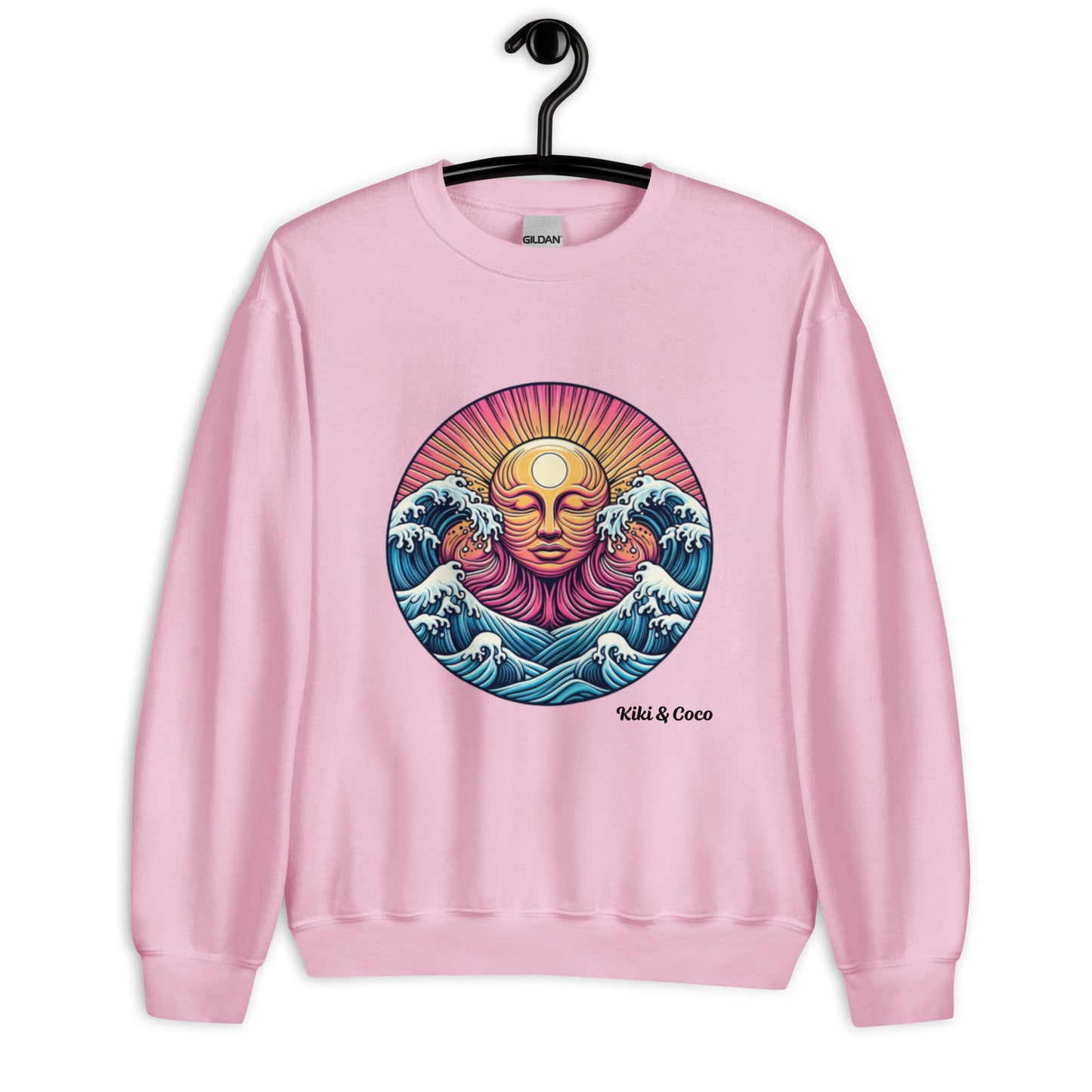 Sea Tickles the Sun Unisex Sweatshirt -- light colours-dark logo