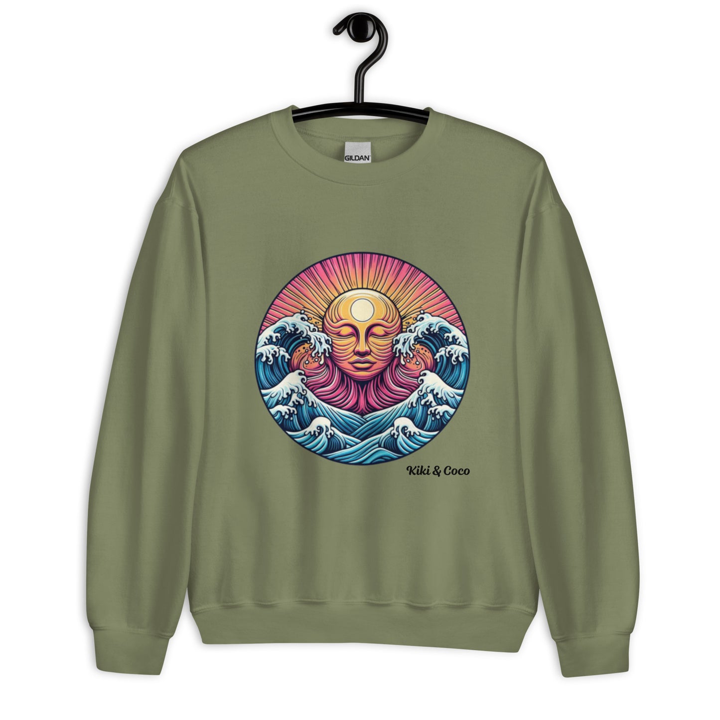 Sea Tickles the Sun Unisex Sweatshirt -- light colours-dark logo