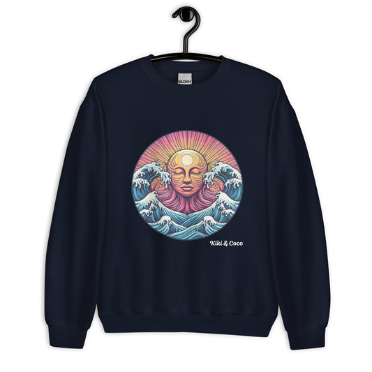 Sea Tickles the Sun Unisex Sweatshirt - dark colours-white logo