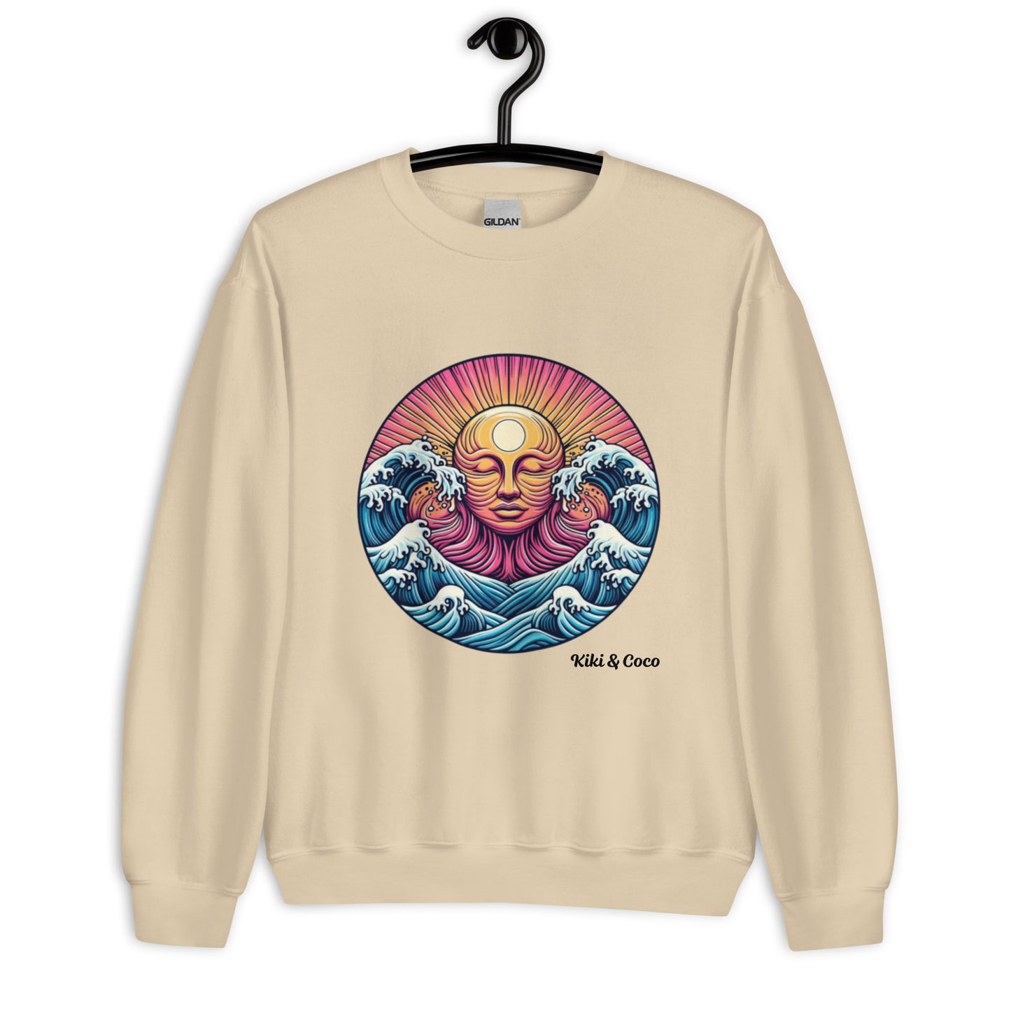 Sea Tickles the Sun Unisex Sweatshirt -- light colours-dark logo