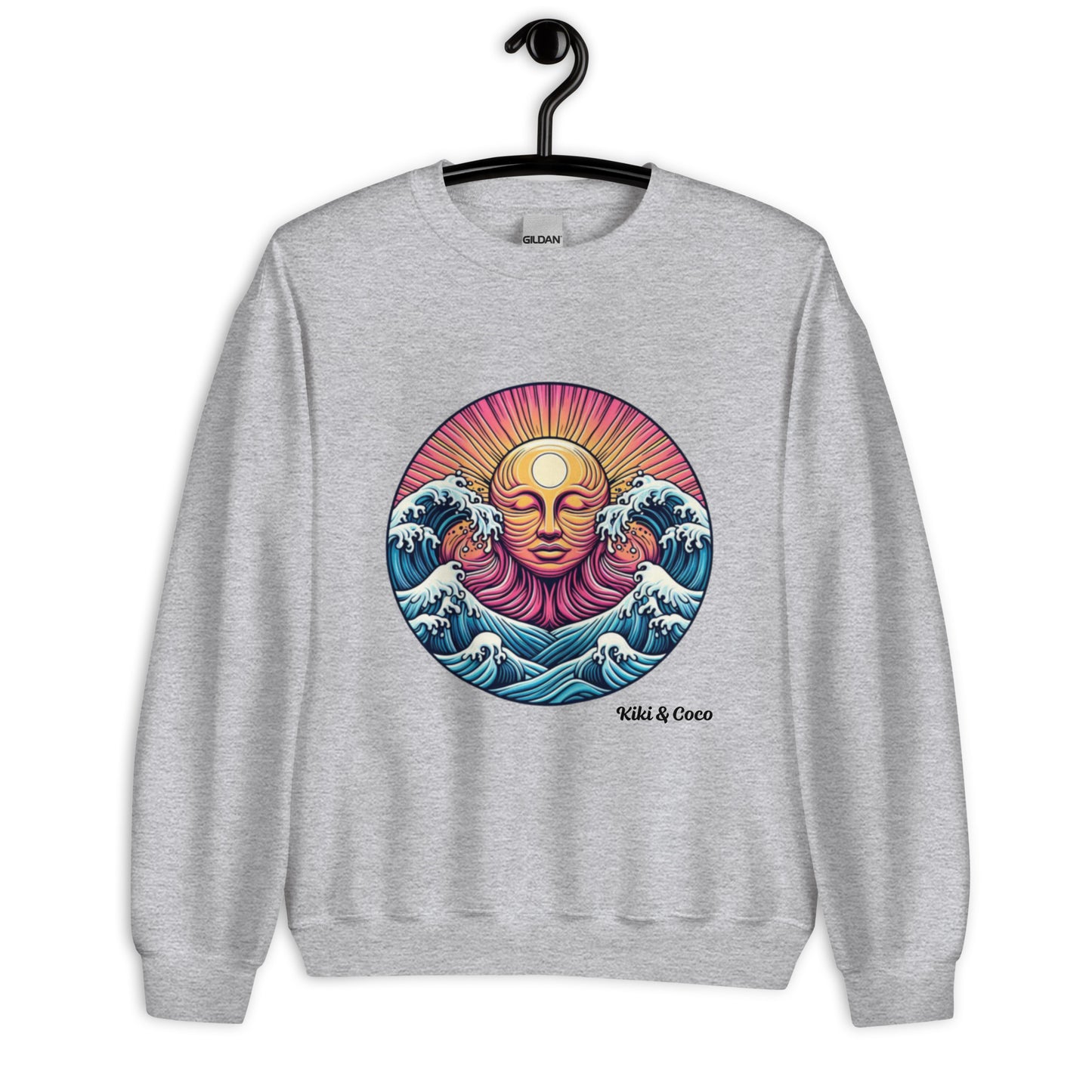 Sea Tickles the Sun Unisex Sweatshirt -- light colours-dark logo