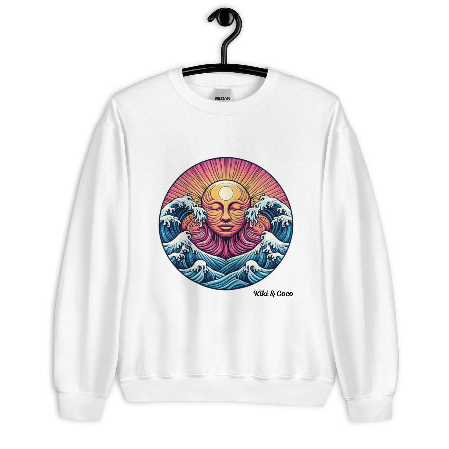 Sea Tickles the Sun Unisex Sweatshirt -- light colours-dark logo